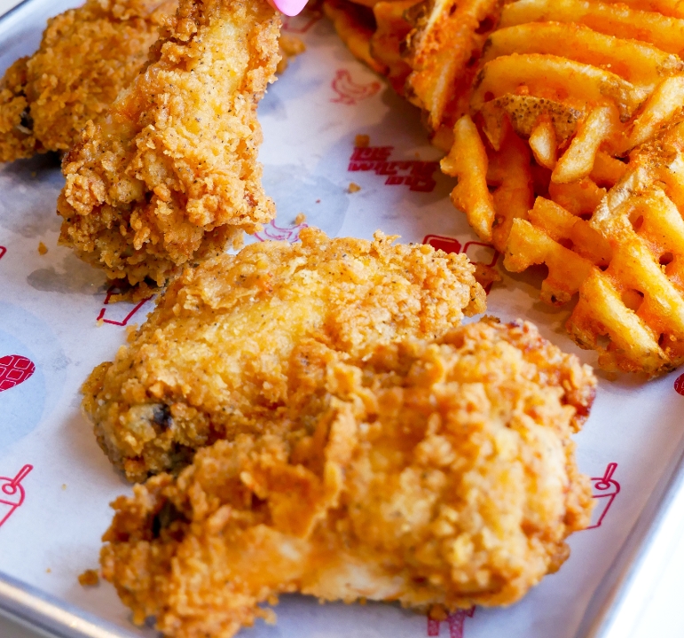 Wings & Waffle Fries.