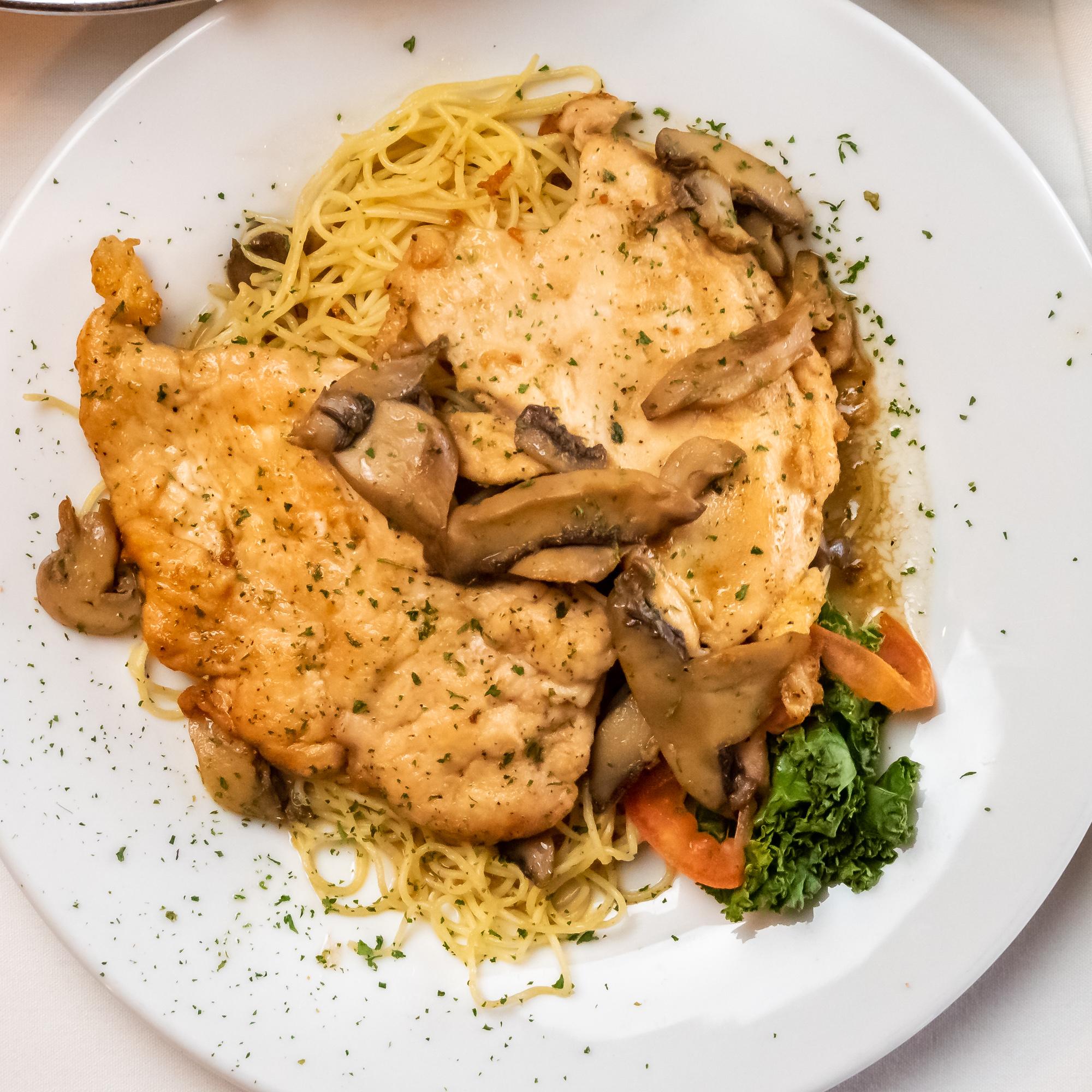 Chicken Marsala w/ Angel Hair.