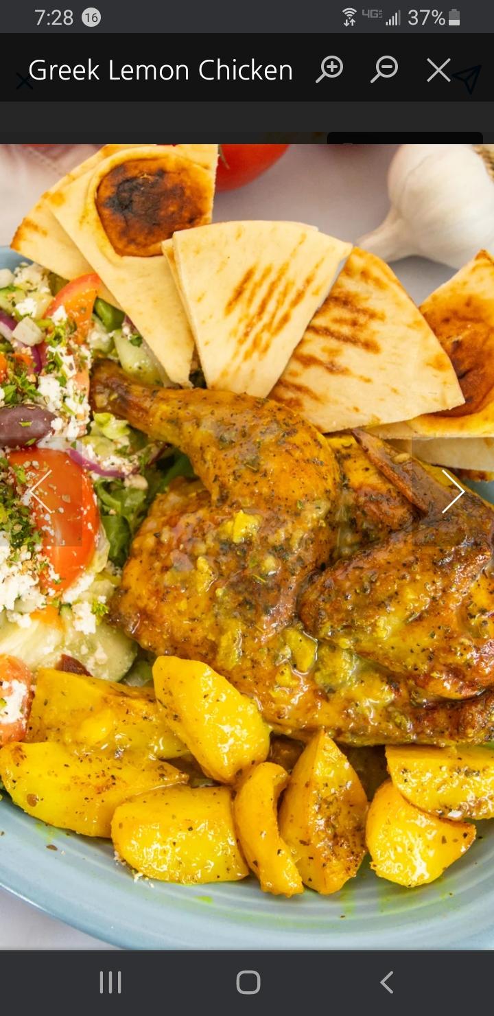 Greek Lemon Chicken Plate.