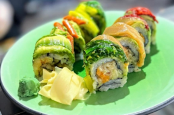 Veggie Rainbow Roll.