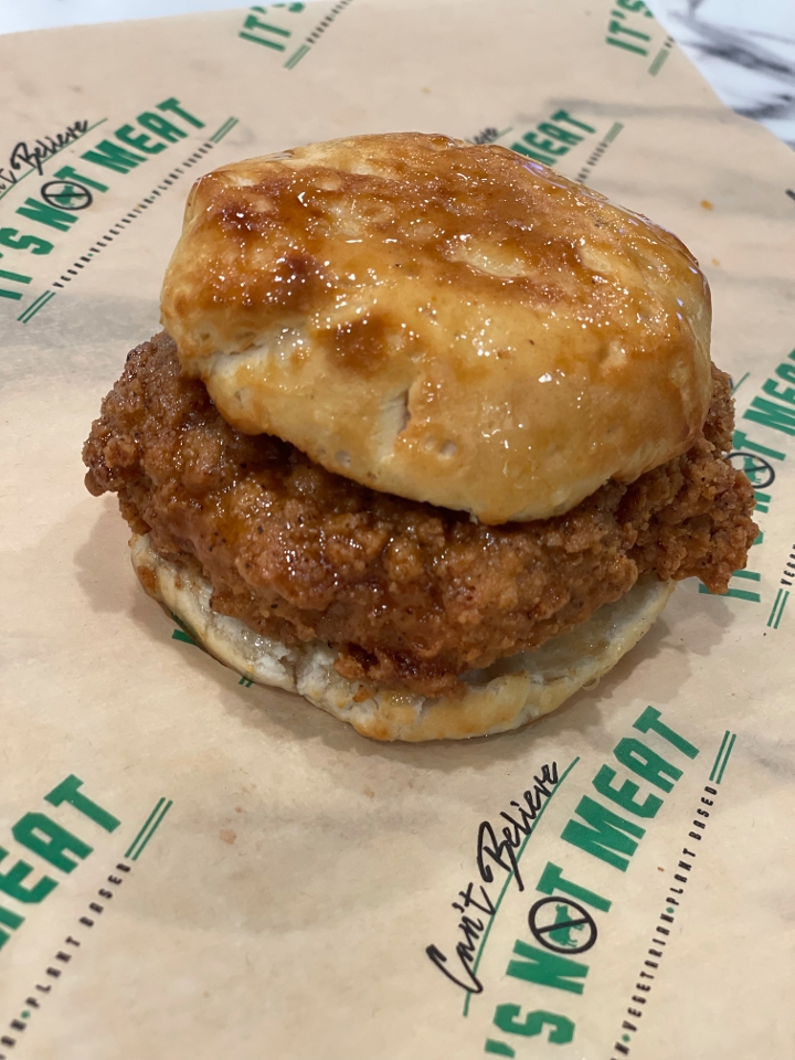 HONEY BUTTER CHIK'N BISCUIT SANDWICH.