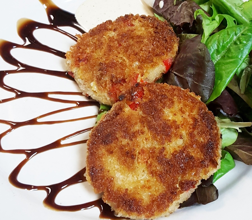 CRAB CAKES.