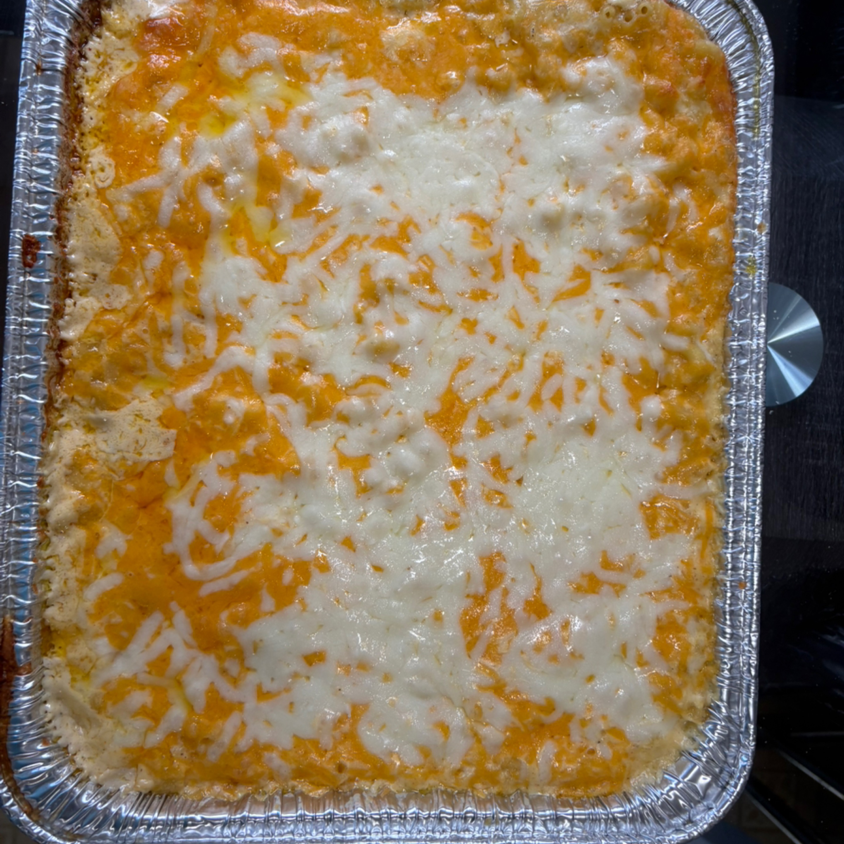 1/2  pan baked Mac & cheese.