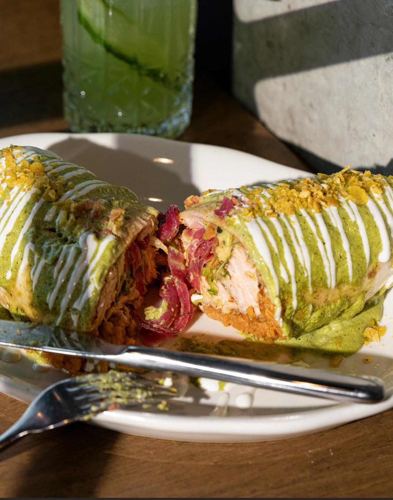 Salmon Burrito.