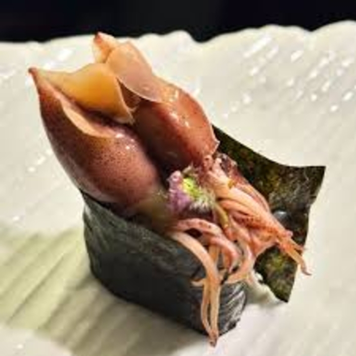 "Hotaru Ika" Firefly Squid Nigiri.