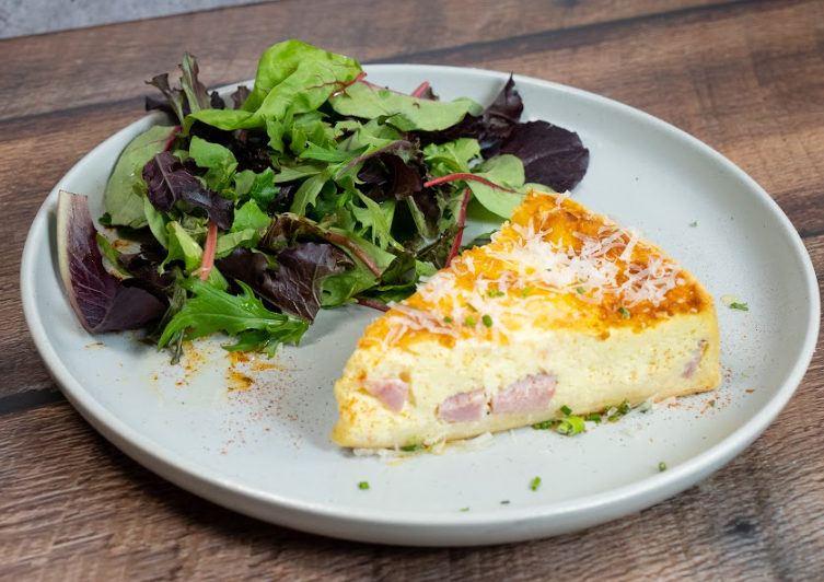 Ham & Burrata Quiche.