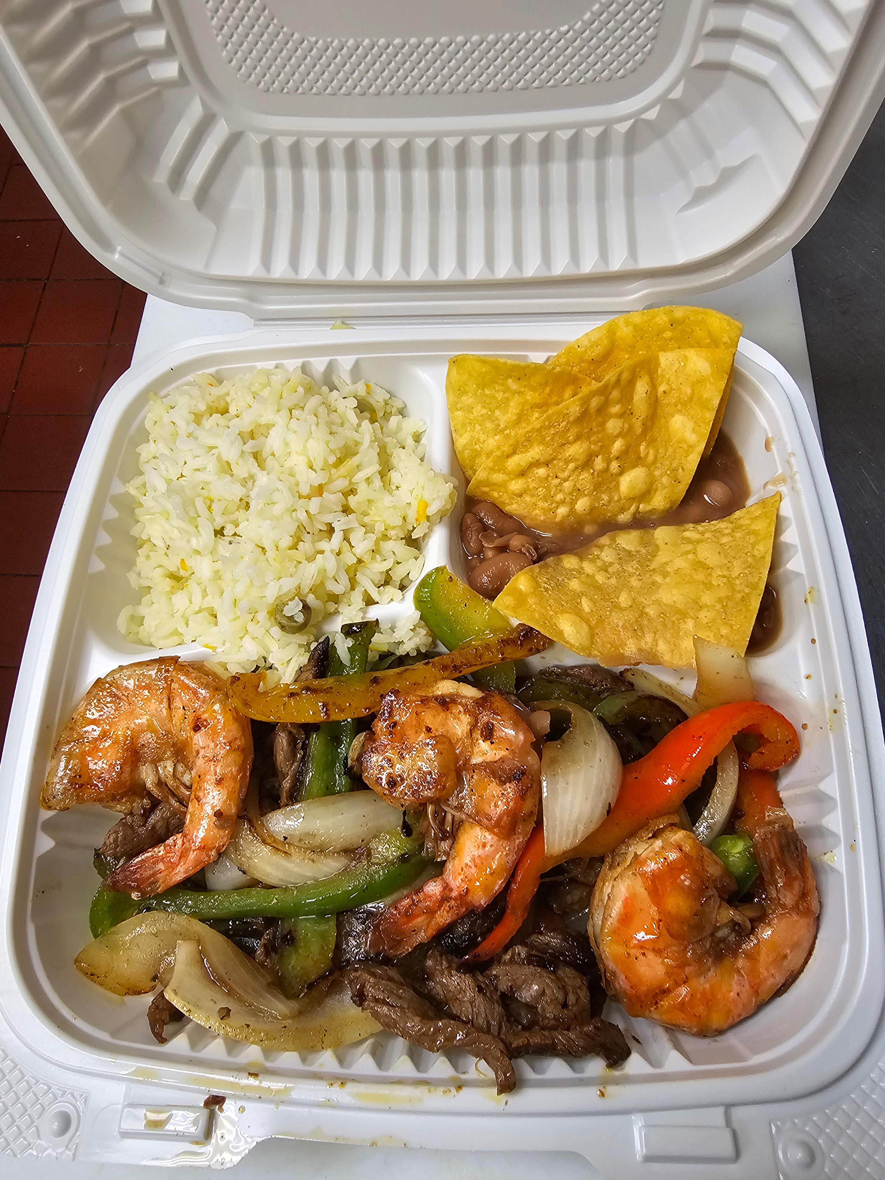 Shrimp & Steak Fajita.