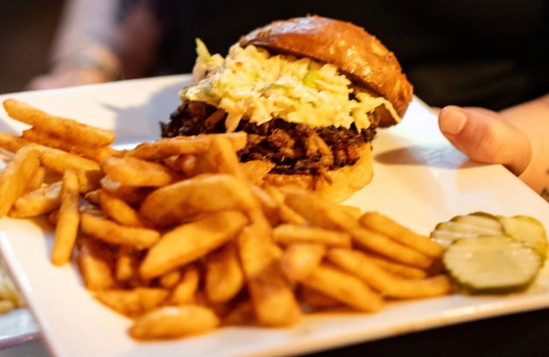 Jerk Pulled Pork Sandwich.