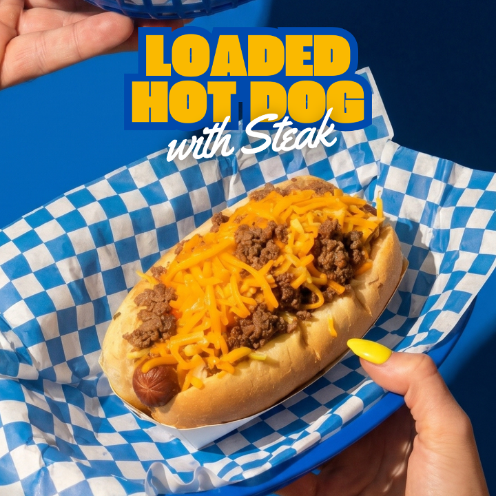 STEAK HOT DOG.