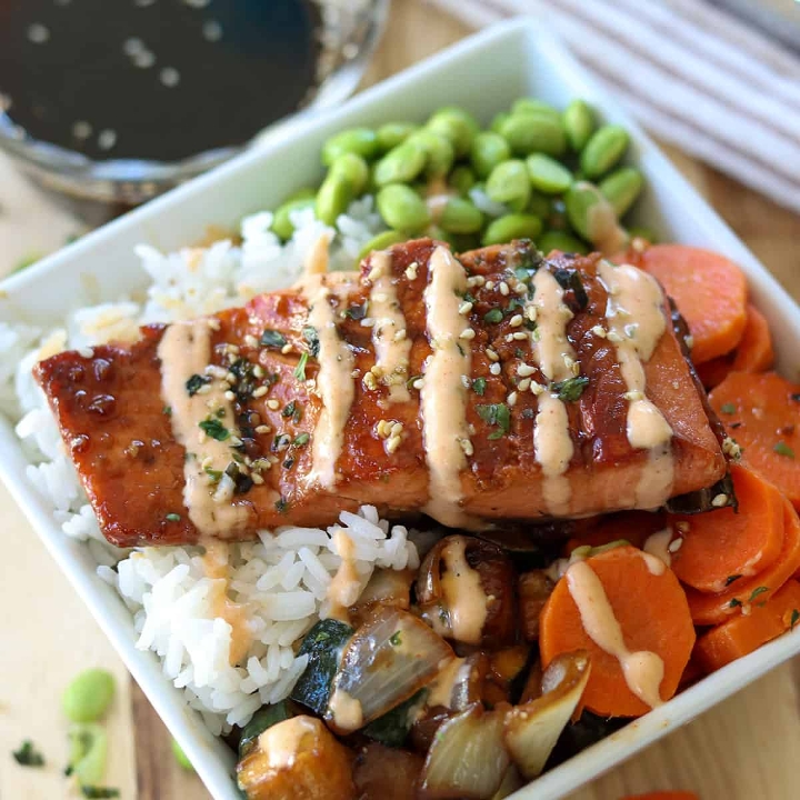 Salmon Teriyaki Bowl.