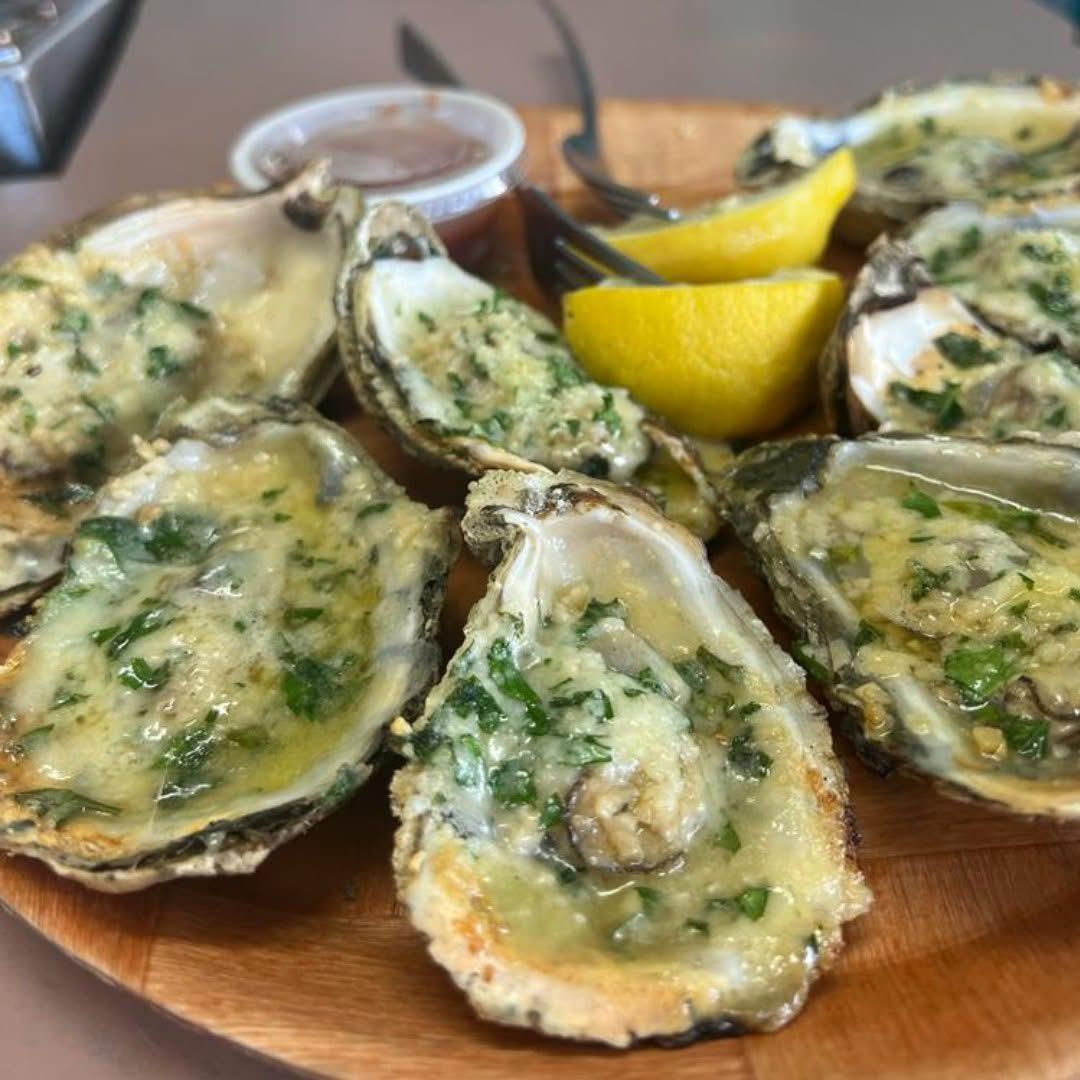 10 Chargrilled Oysters.
