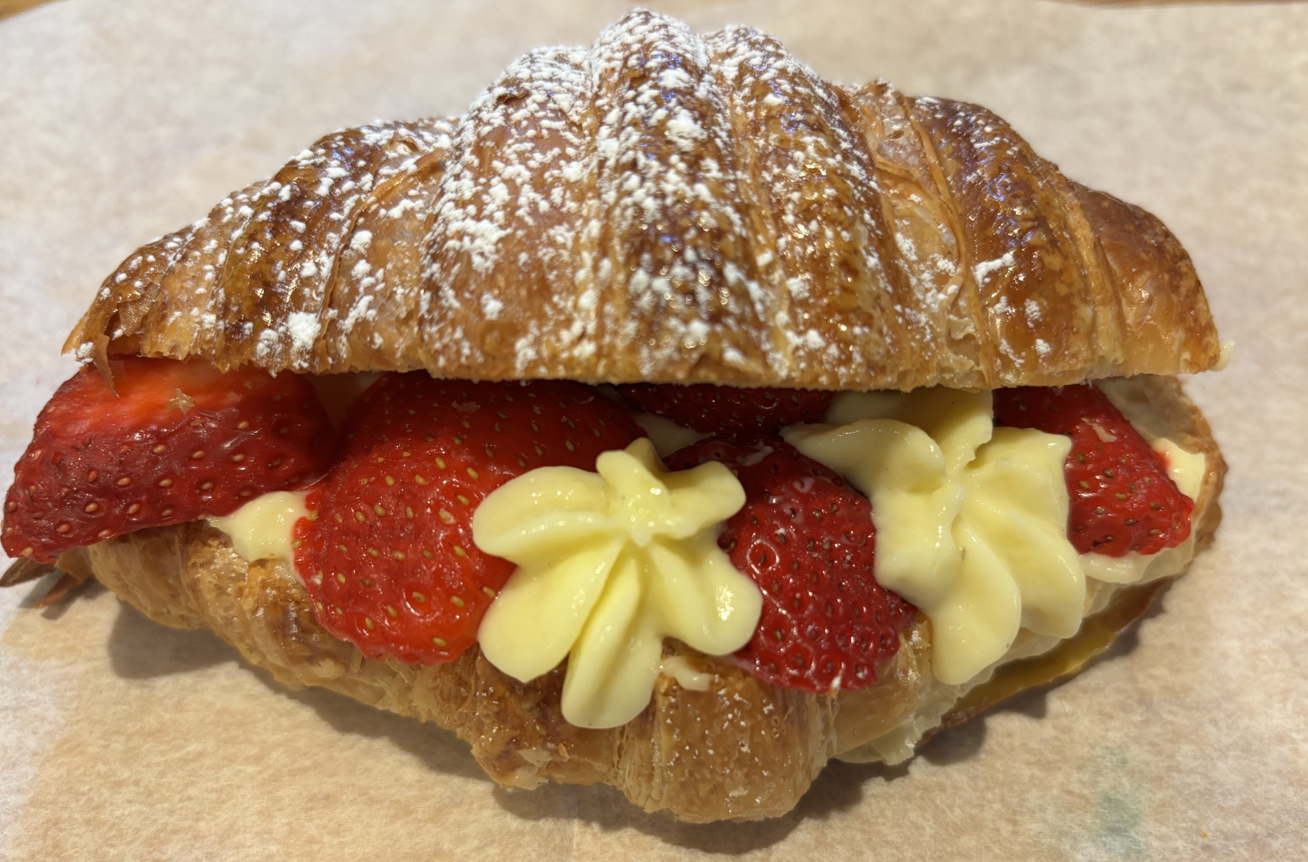 Strawberry Custard Croissant.