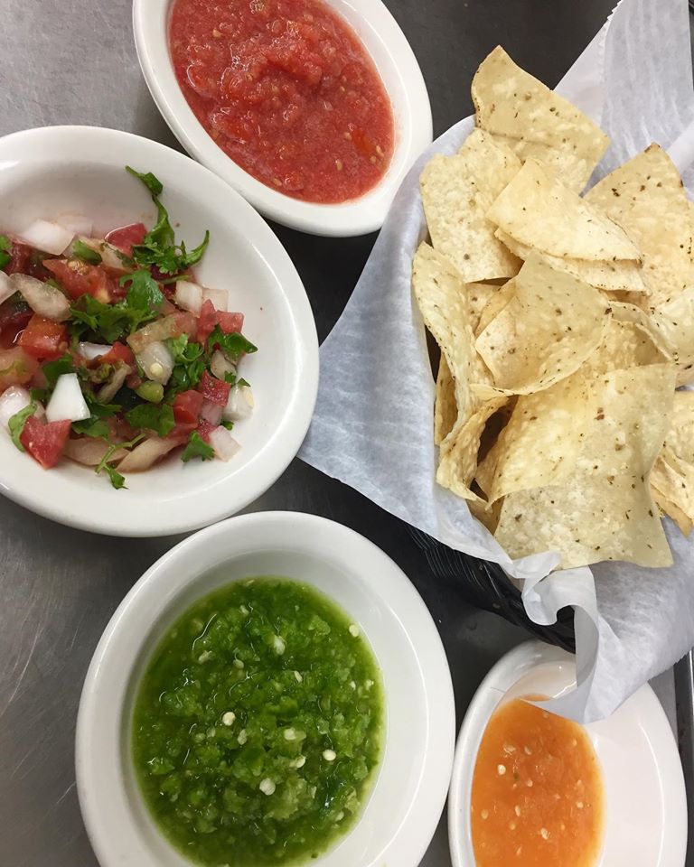 Small bag of corn chips & 4 ounces of Salsa.