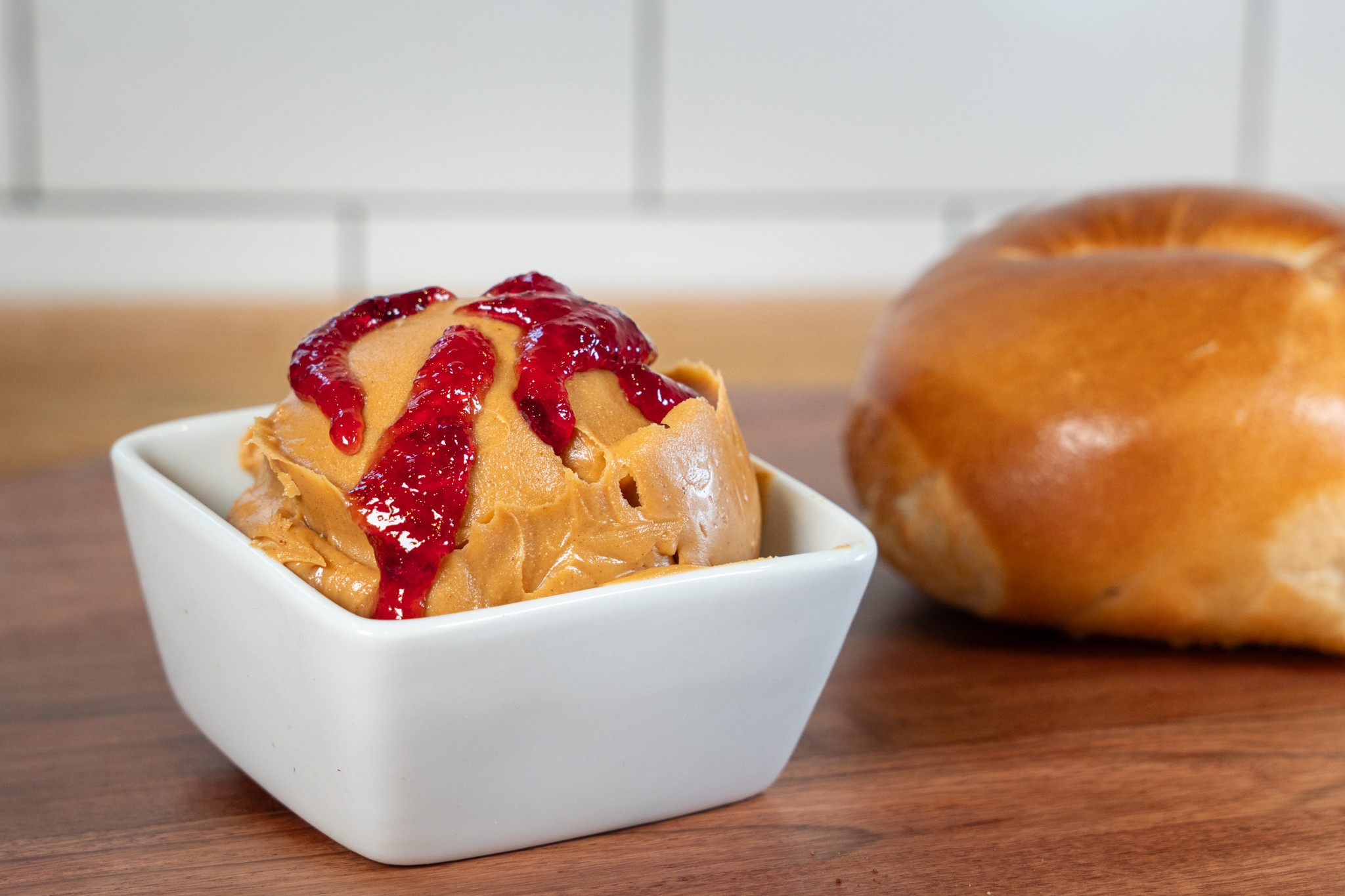 Bagel with Peanut Butter & Jelly.