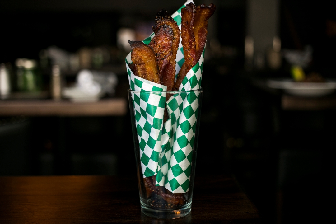 GLASS OF BACON.