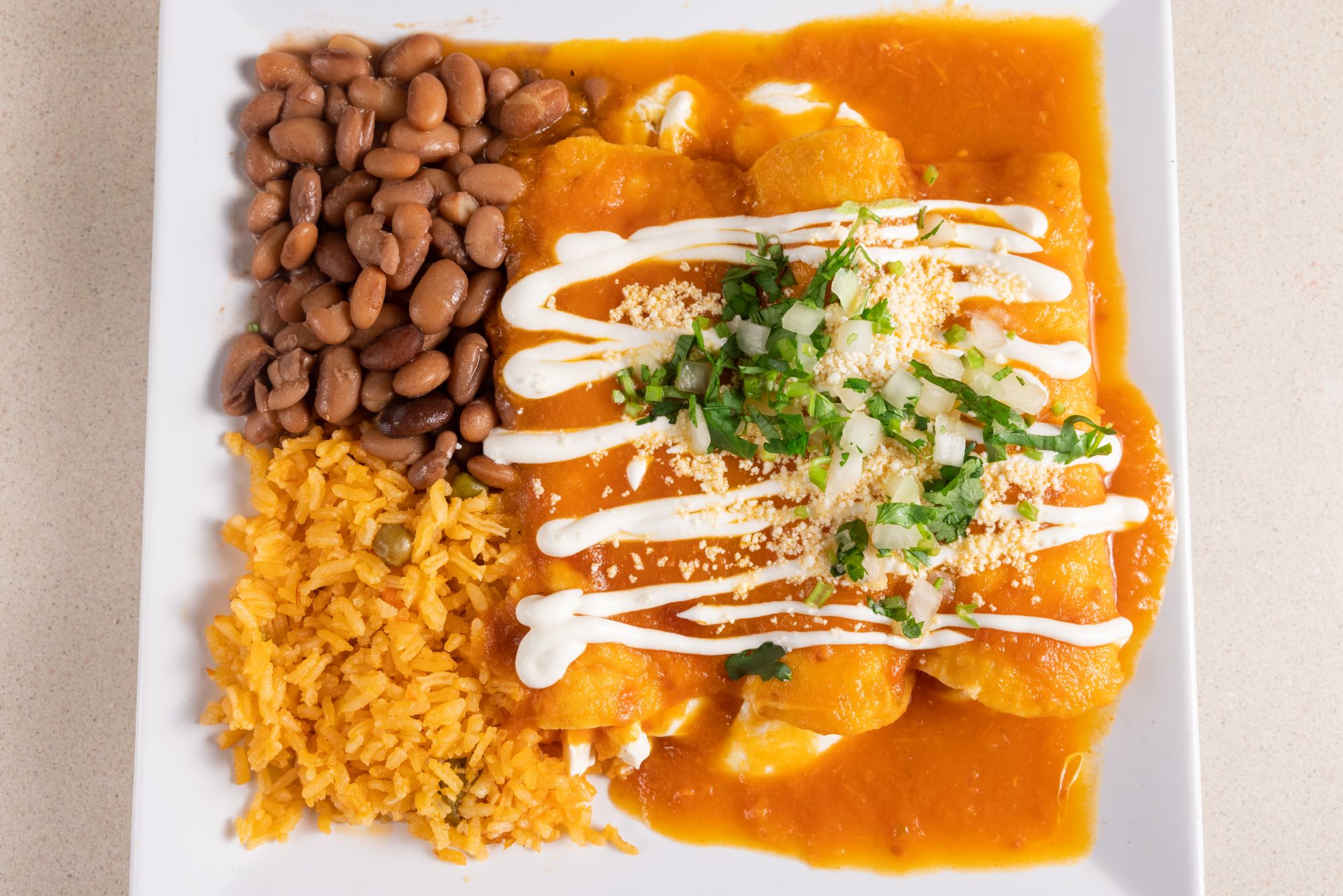Steak Enchiladas.