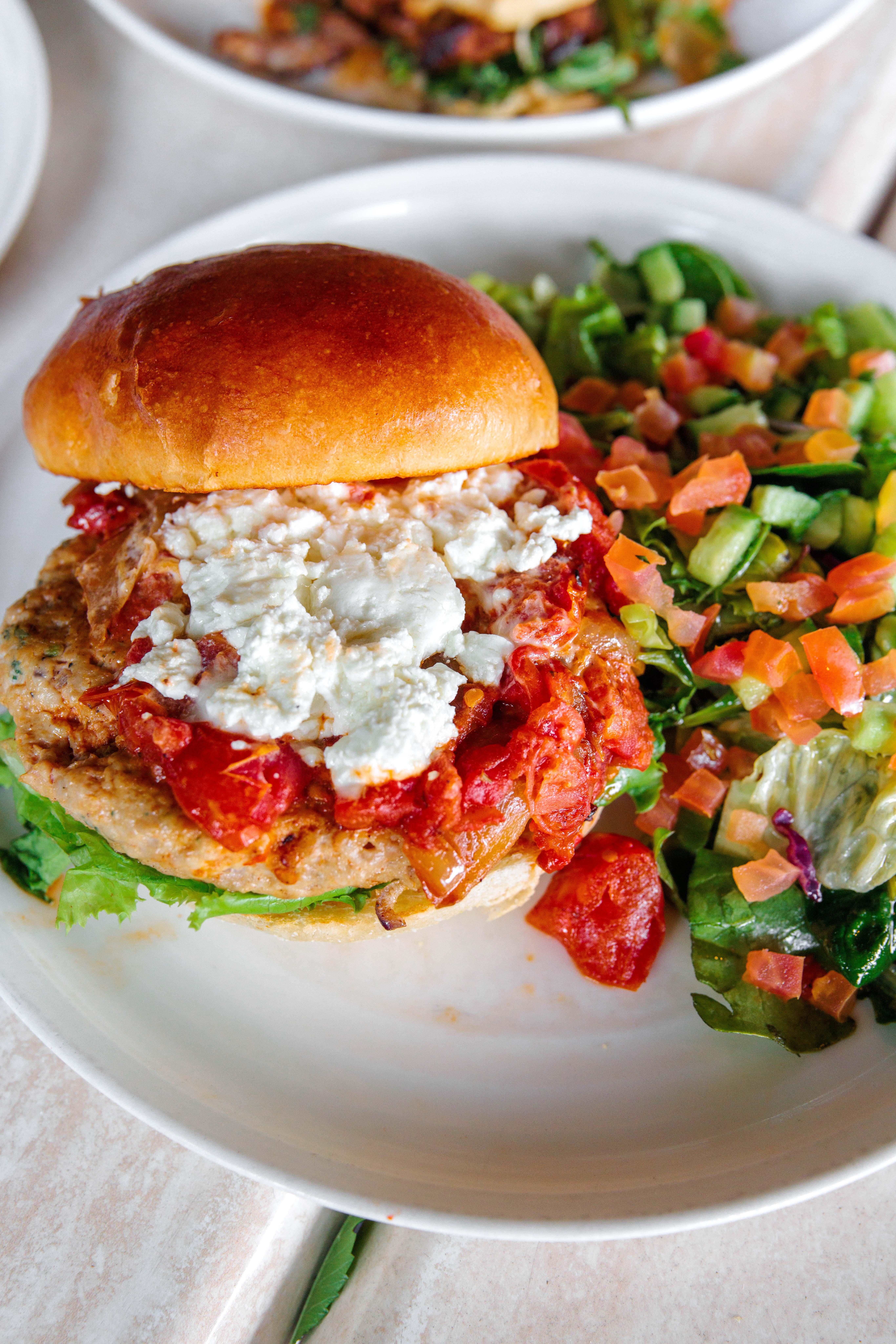 Homemade Turkey Burger.