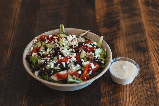 CHICKEN MEDITERRANEAN SALAD.