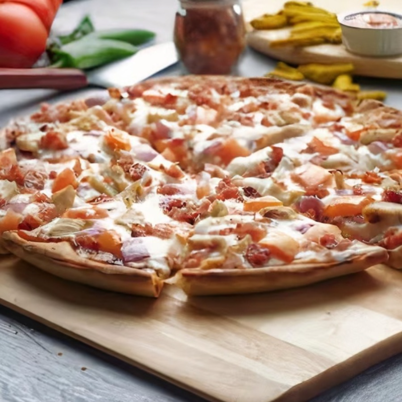 Deep Pan BBQ Chicken Pizza.