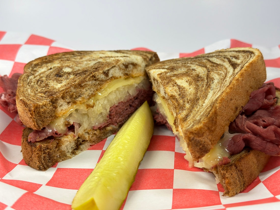 Corned Beef Reuben Sandwich.
