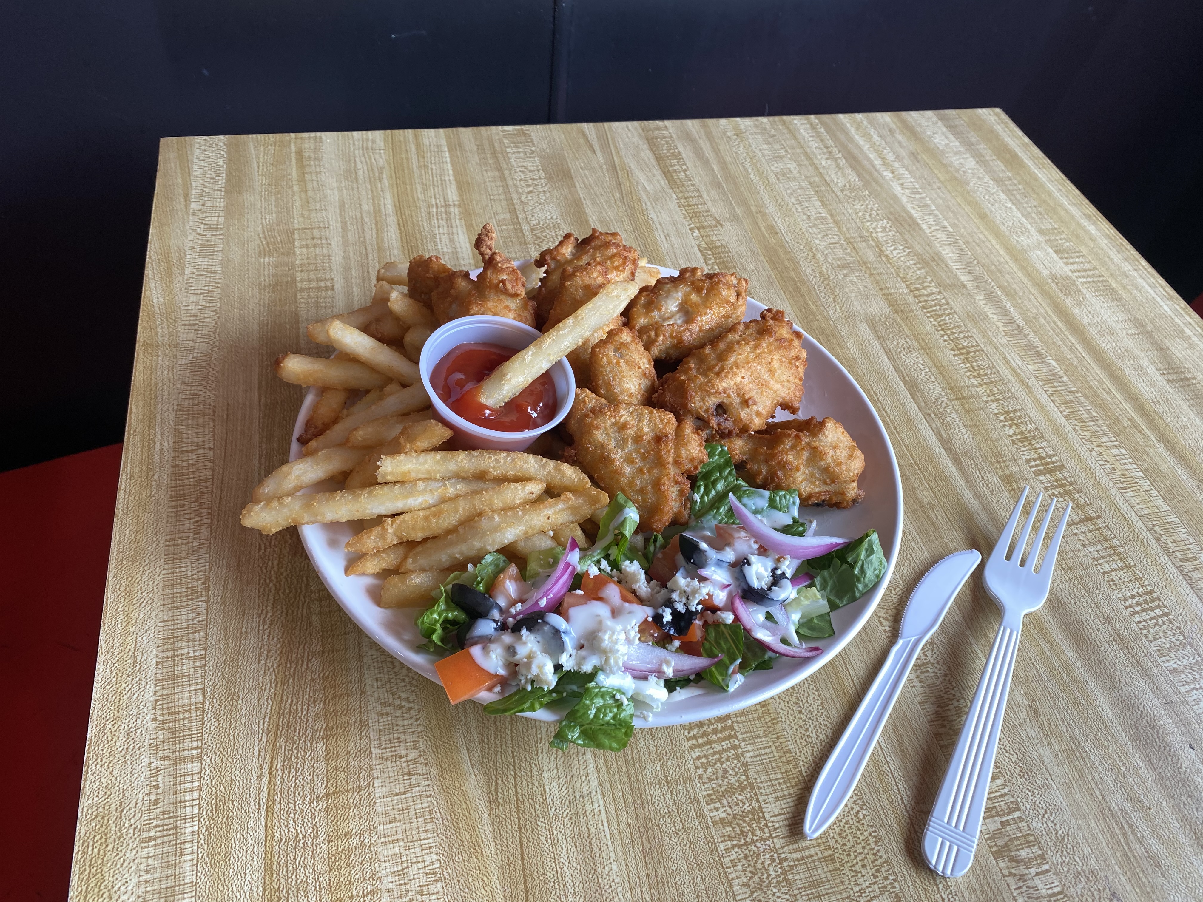 Chicken Wings Dinner.