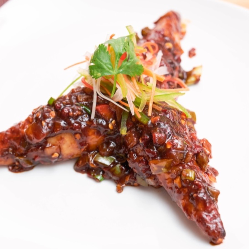 Vegan Drumstick Manchurian.