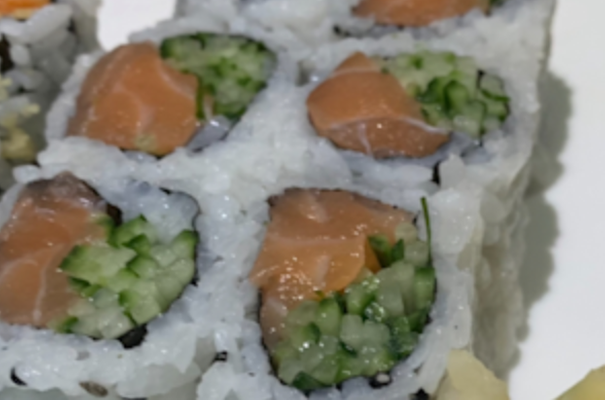 Salmon Cucumber Roll.