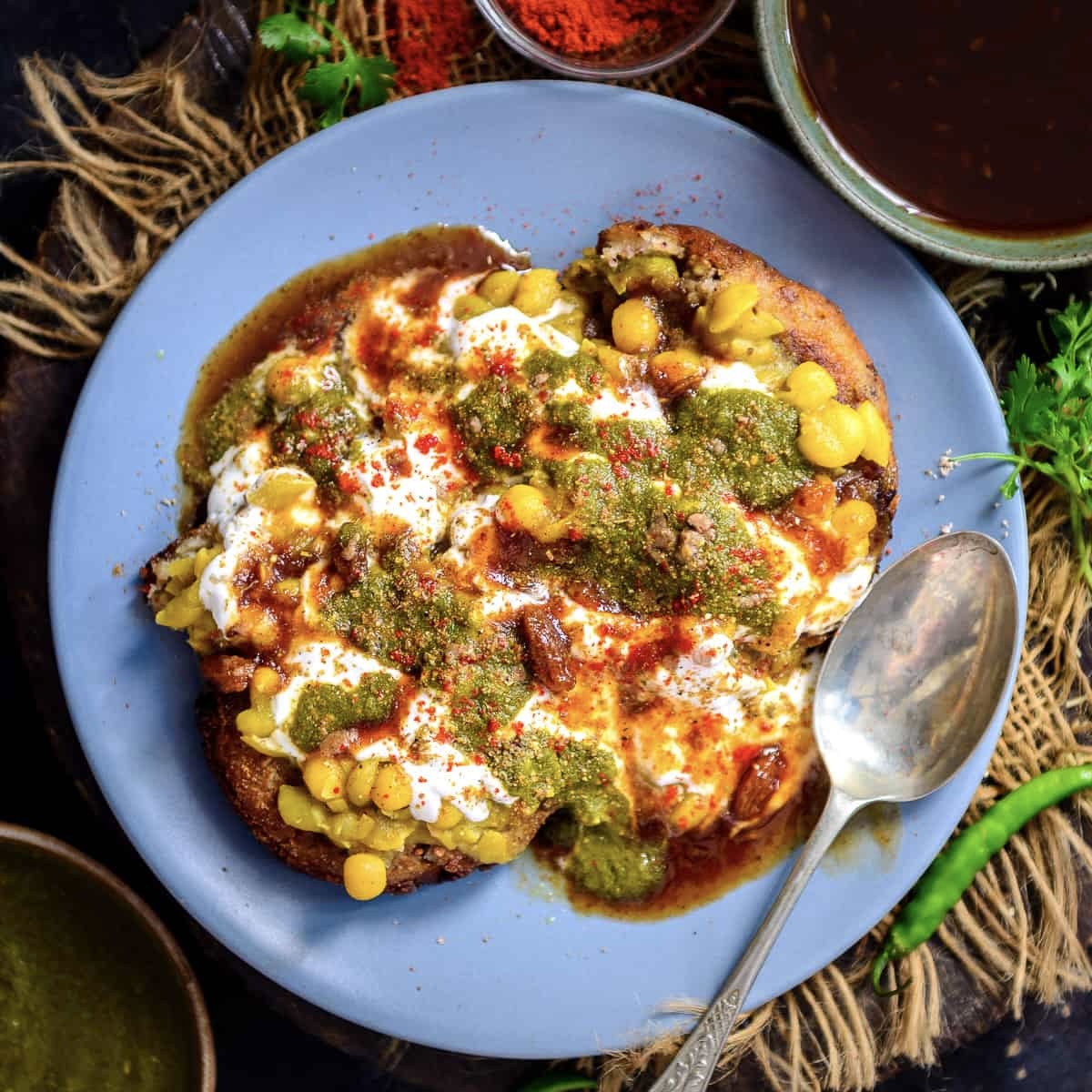 Aloo Tikki Chaat.