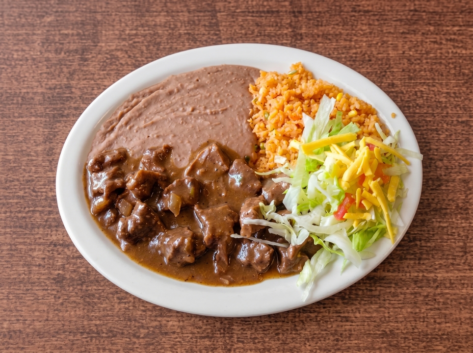 Carne Guisada Plate.
