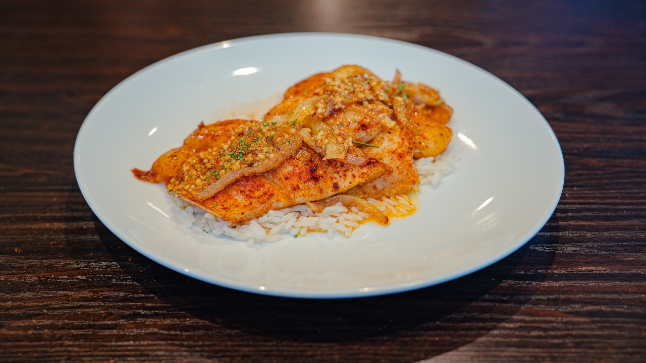 ROSEMARY GLAZED SALMON.