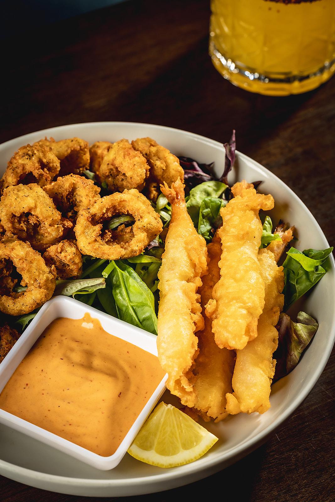 Tempura Shrimp & Fried Calamari.