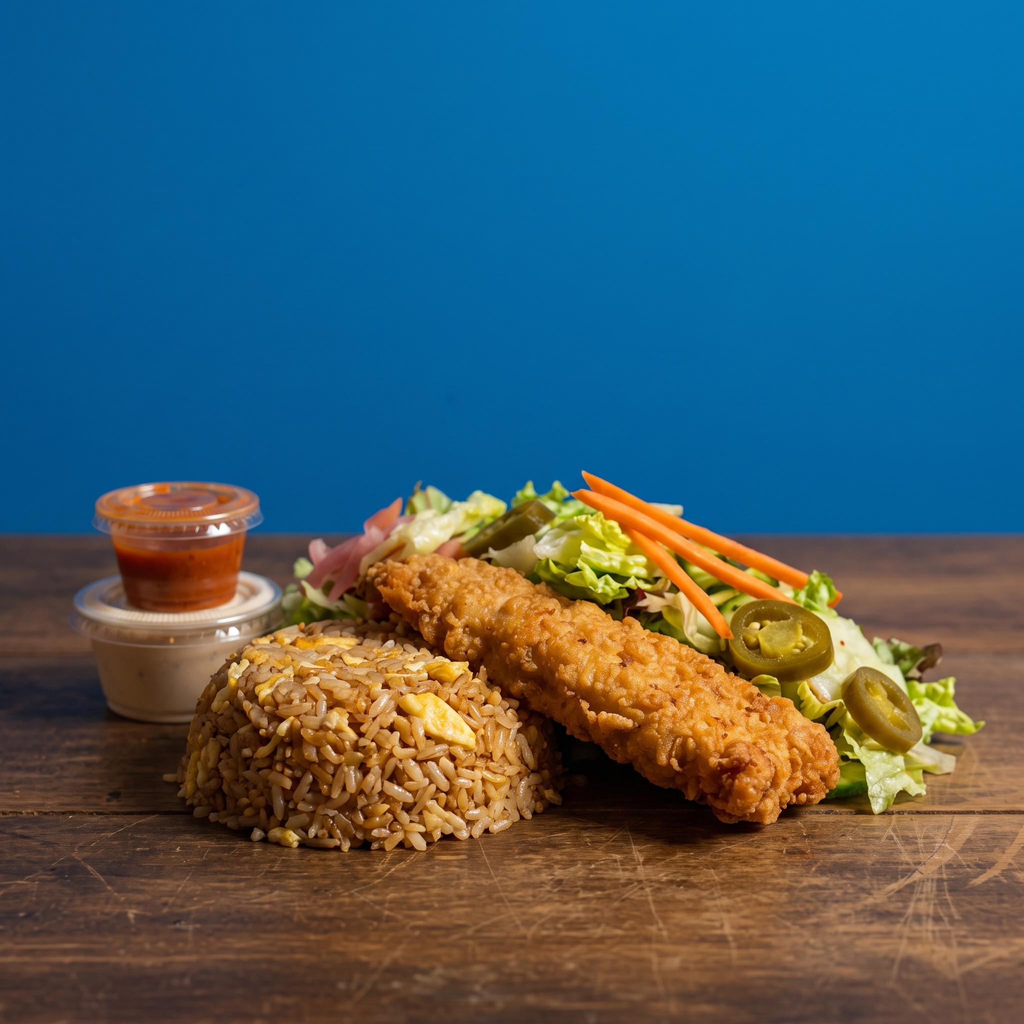 Fried Fish With Rice.