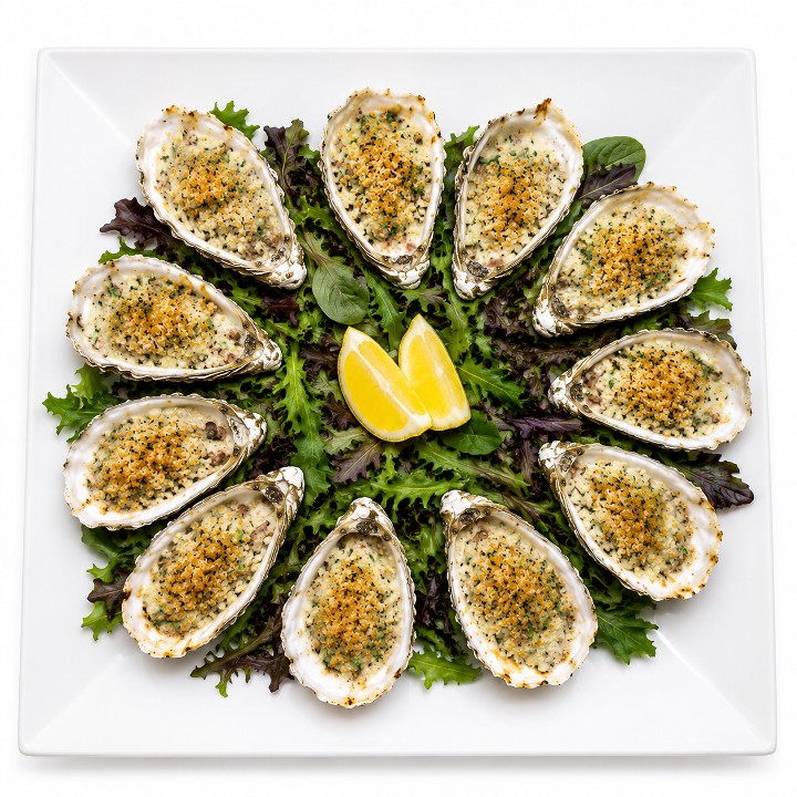12 Oysters Rockefeller.