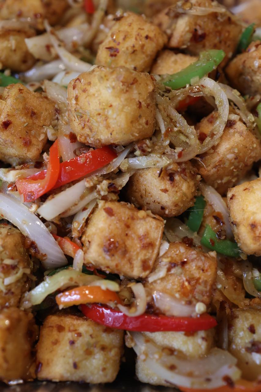 Crispy Spicy Lemongrass Tofu.