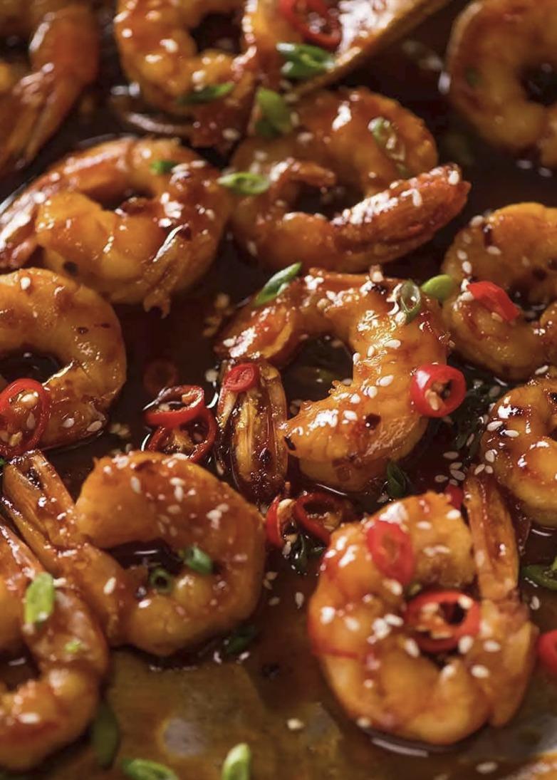Chilly Garlic Shrimp.