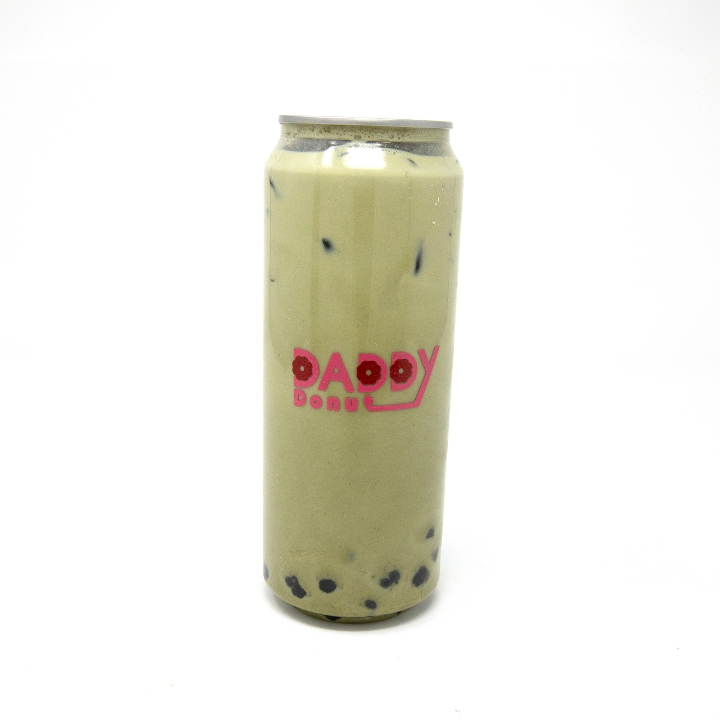 Matcha Milk Tea Boba Drink.