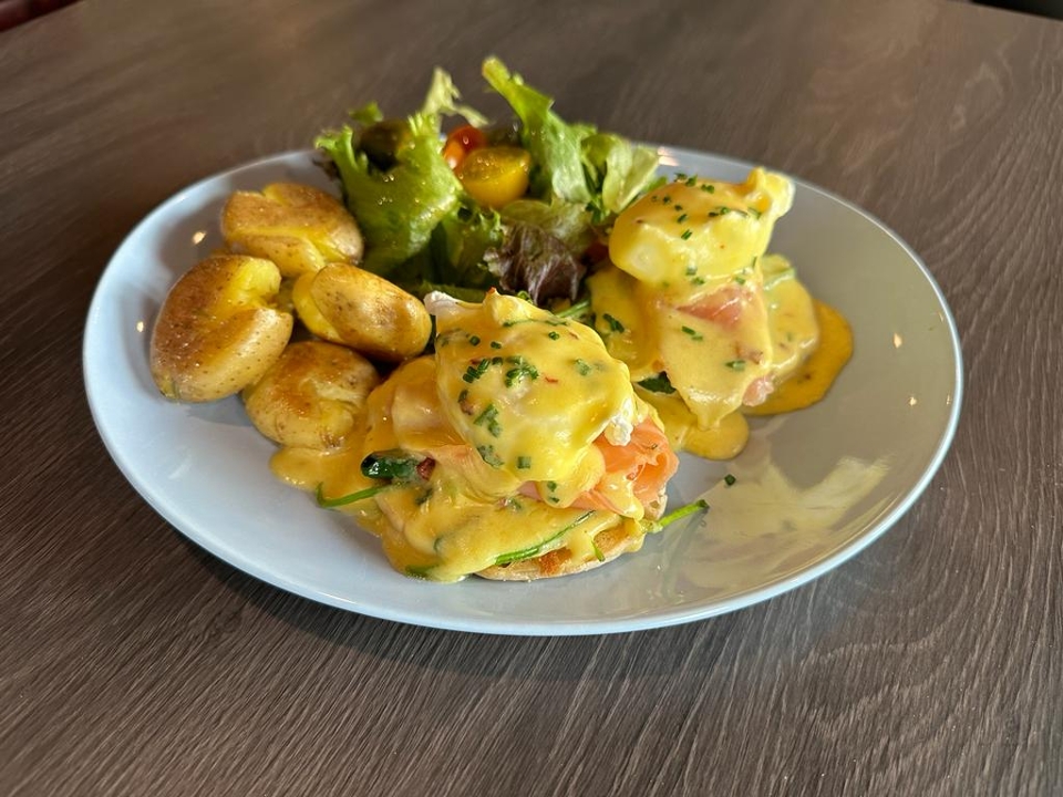 Smoked Salmon Eggs Benedict.