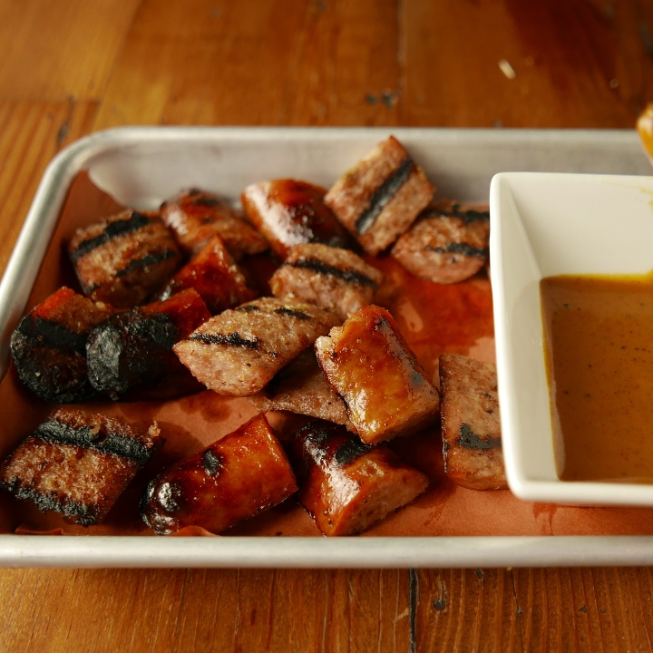 Grilled Susage Chunks.