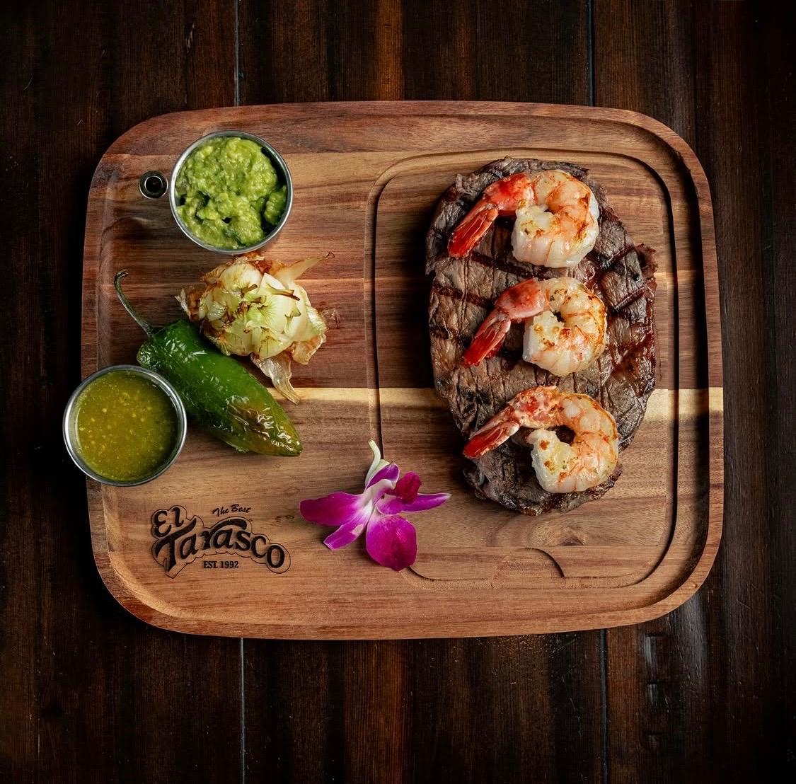 Steak and Shrimp Dinner.