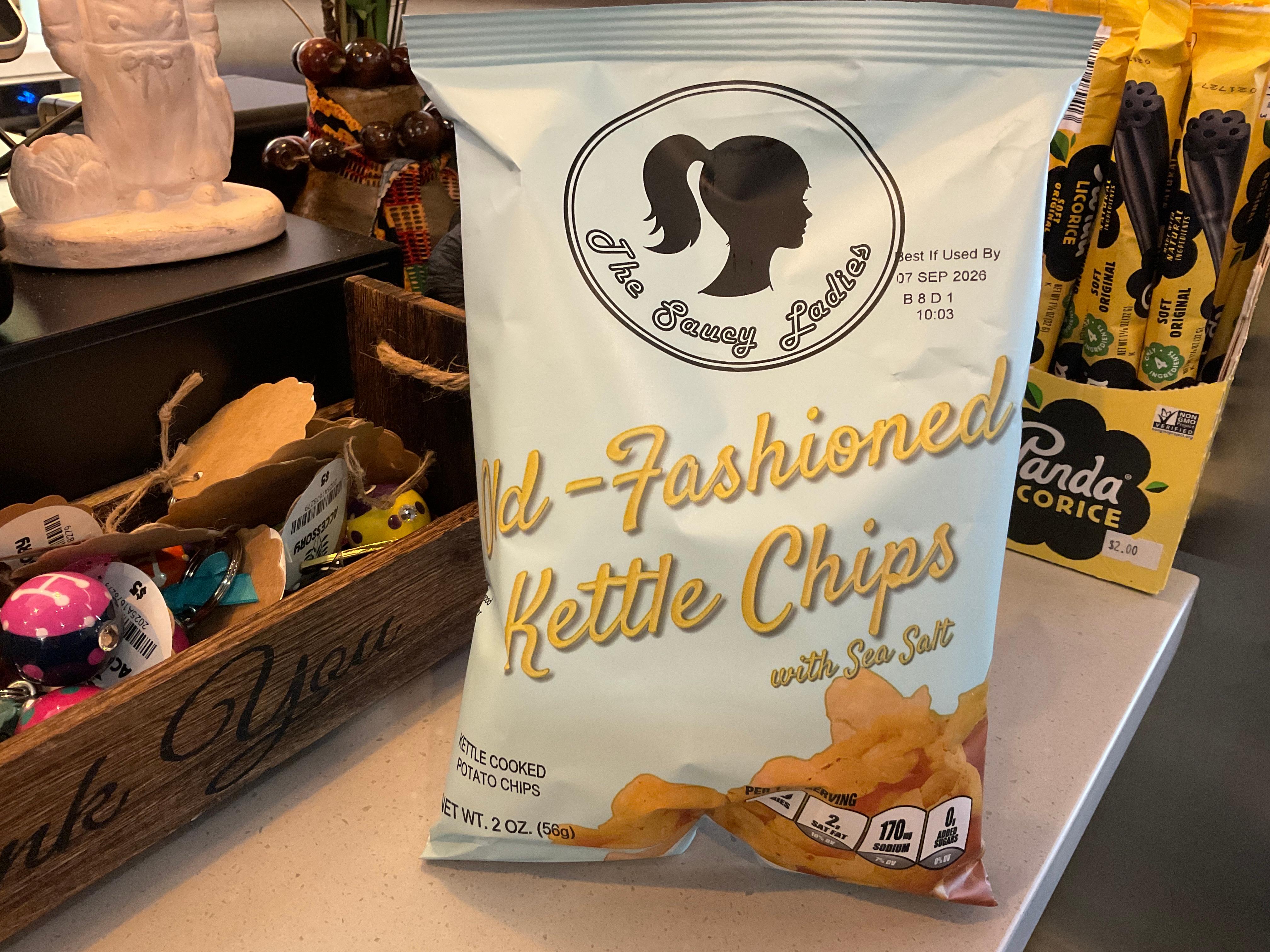 The Saucy Lady Old-Fashioned Kettle Chips.