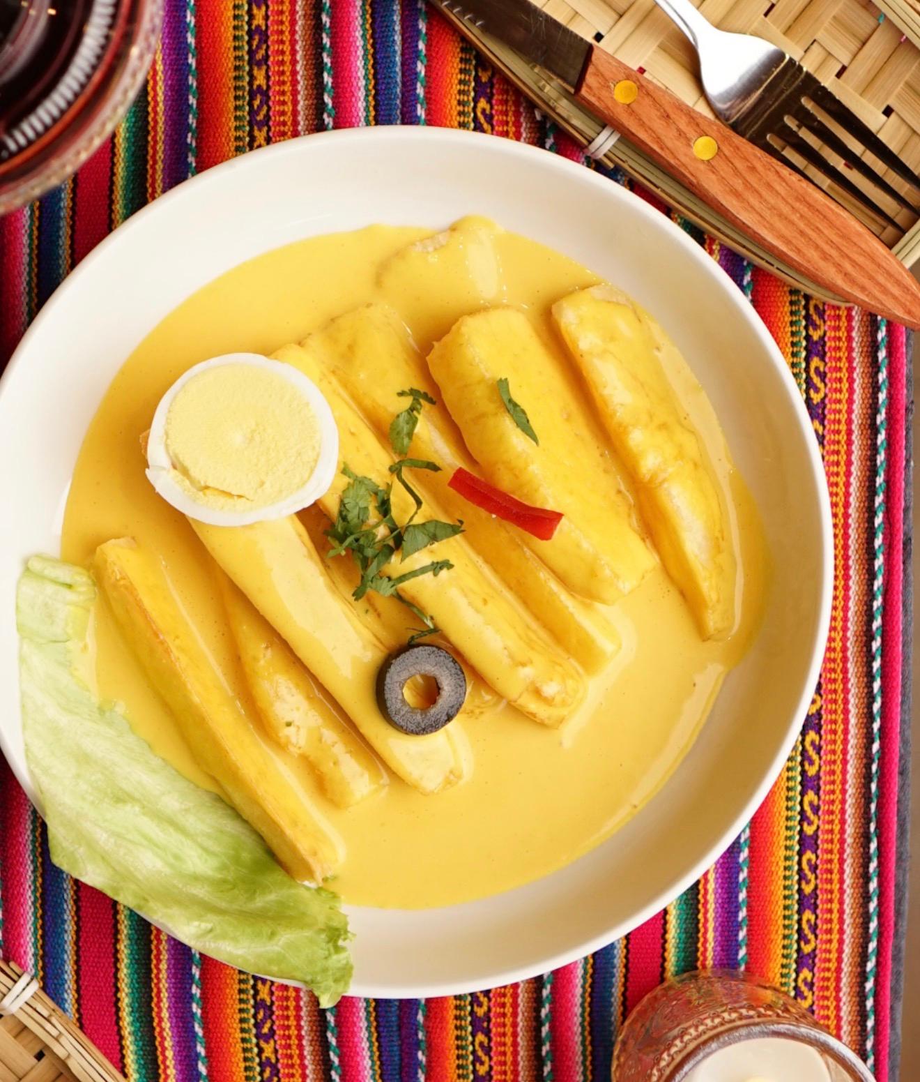 Yucca a la Huancaina.