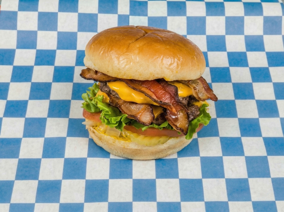 DOUBLE BACON CHEESEBURGER.