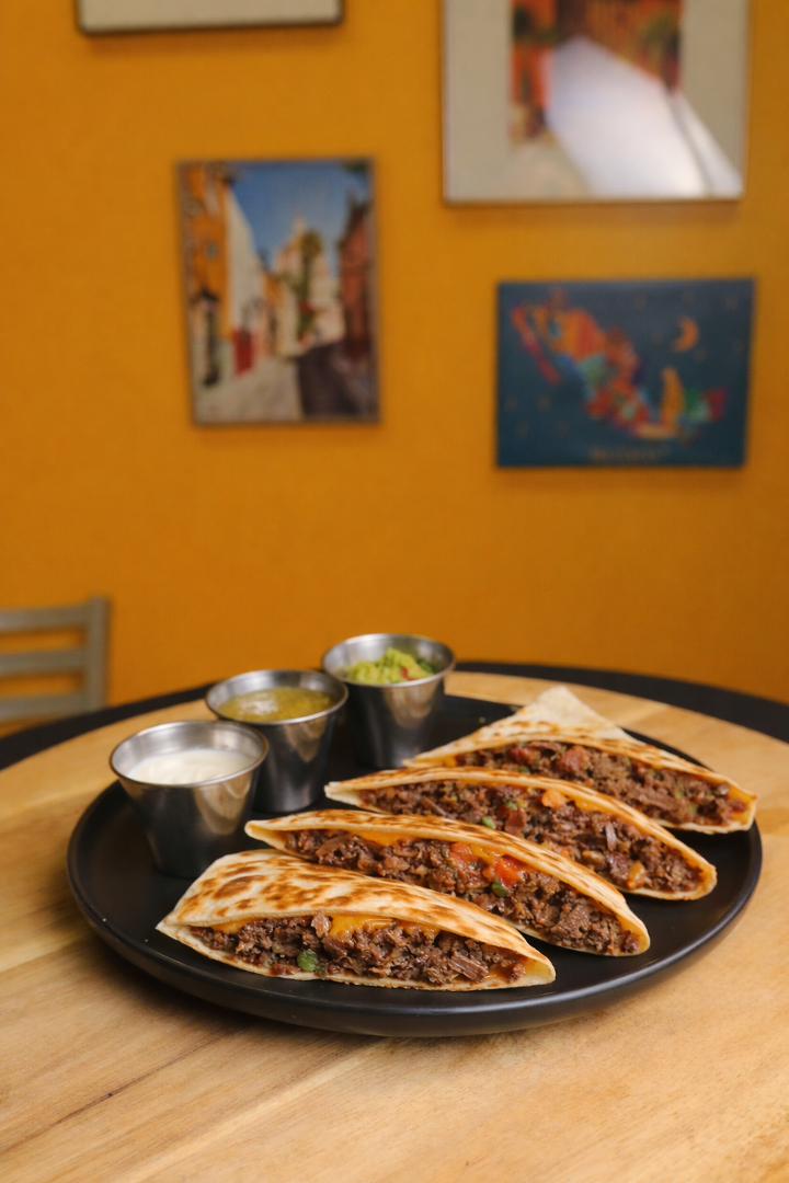 Bueno Shredded Beef Quesadilla.