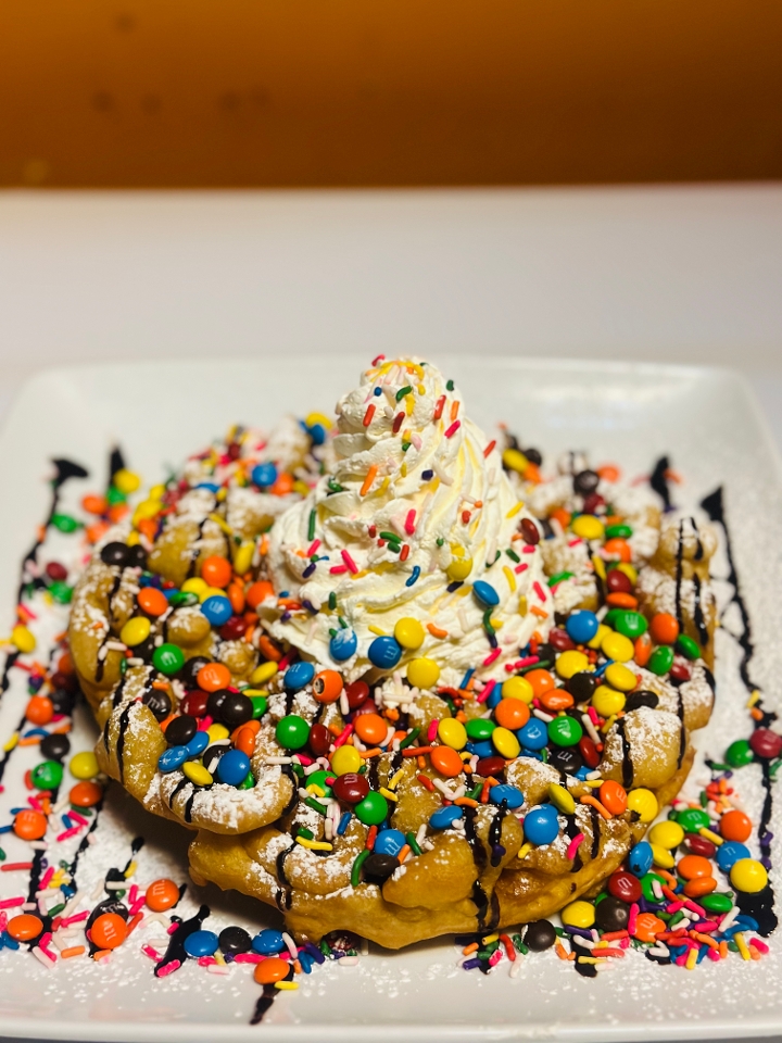 M&M Funnel Cake.